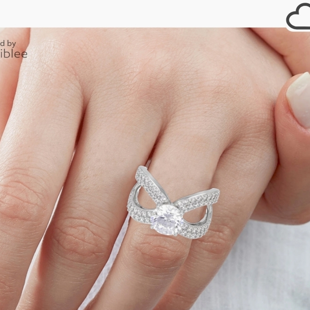 🆕️💍 5.02CTW WHITE DIAMOND SIMULANT PLATINUM OVER STERLING SILVER - SIZE 9.0💍 - Picture 6 of 12